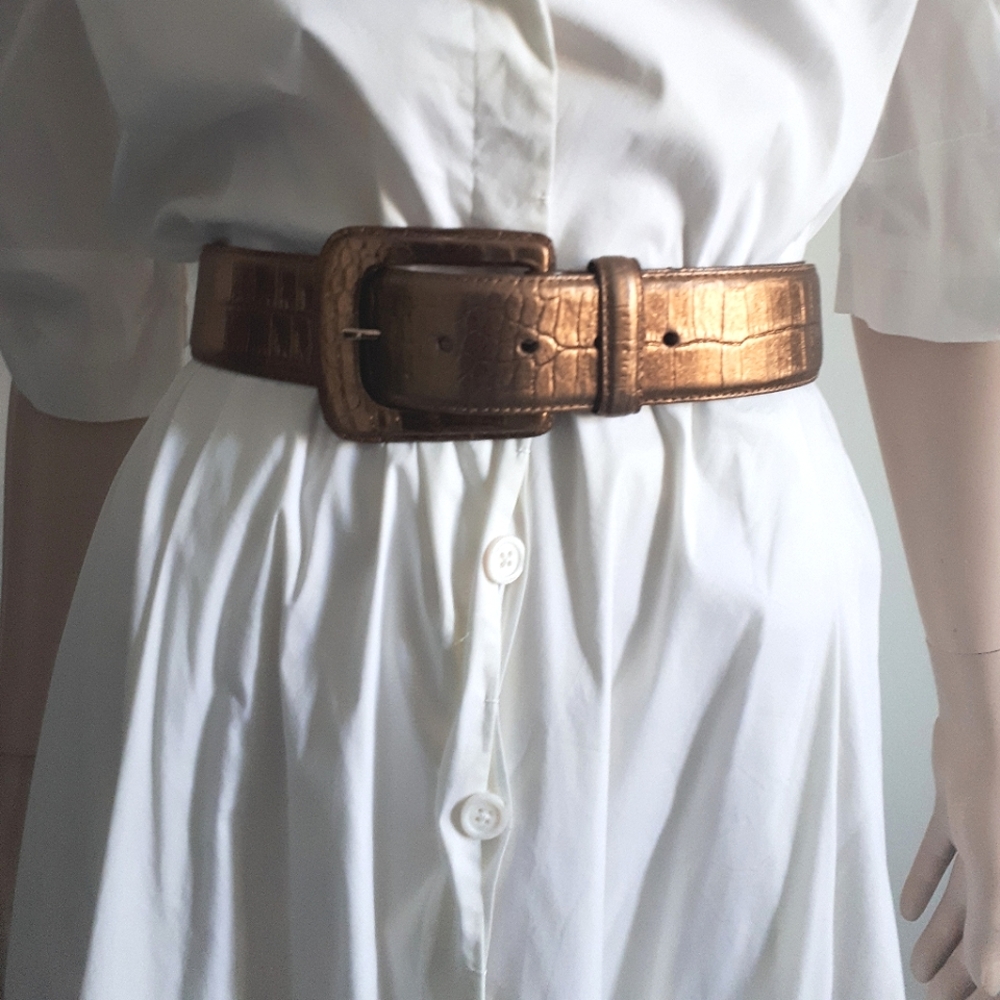 Lauren Ralph Lauren | Wide Croco Leather Belt
